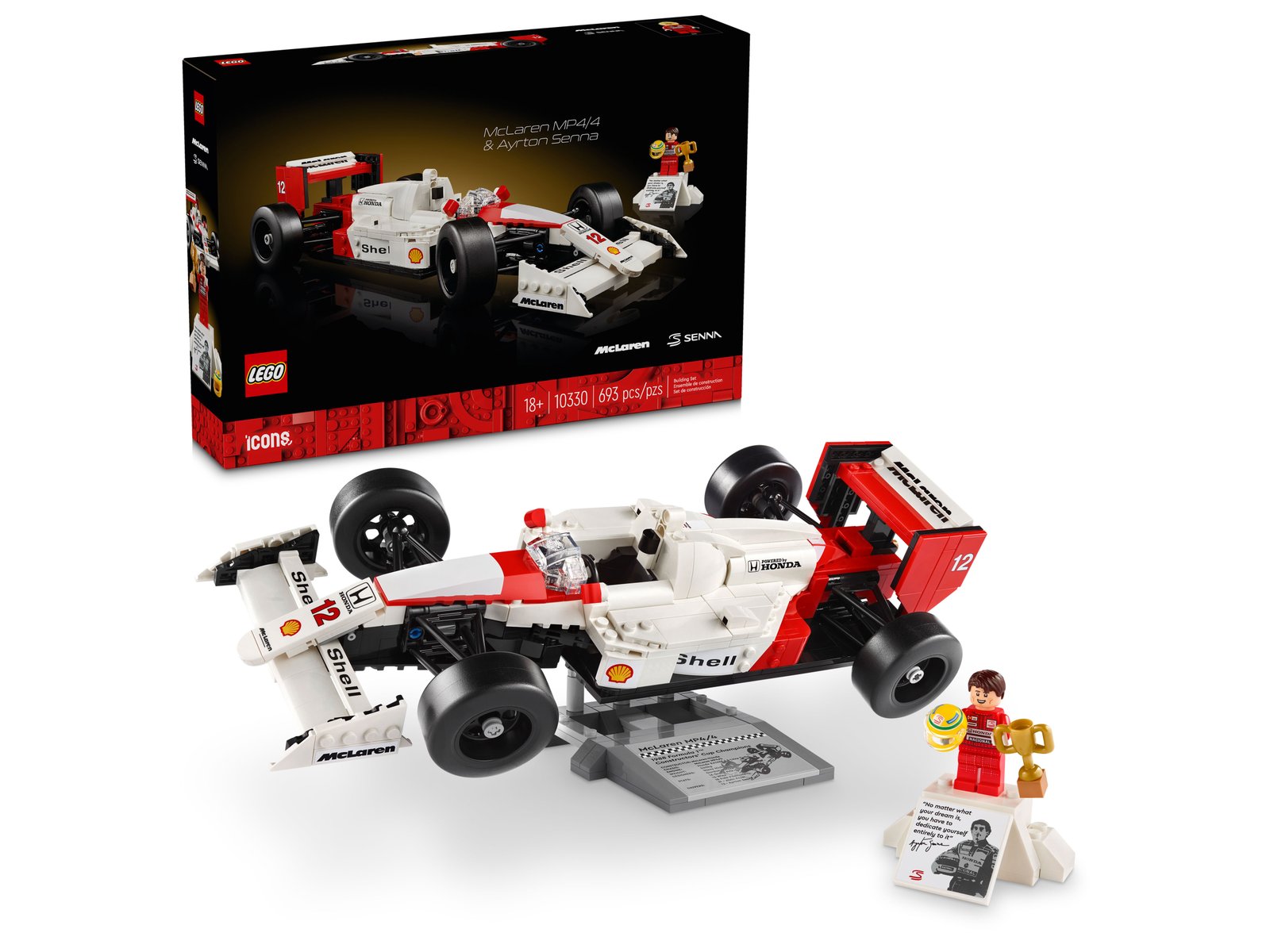 LEGO McLaren MP4/4 & Ayrton Senna — Official LEGO gallery 2 of 4 — LEGO set 10330