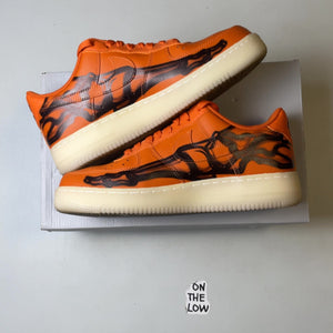 Nike Air Force 1 Low Orange Skeleton Halloween | CU8067-800 | Size 8.5 Men's US