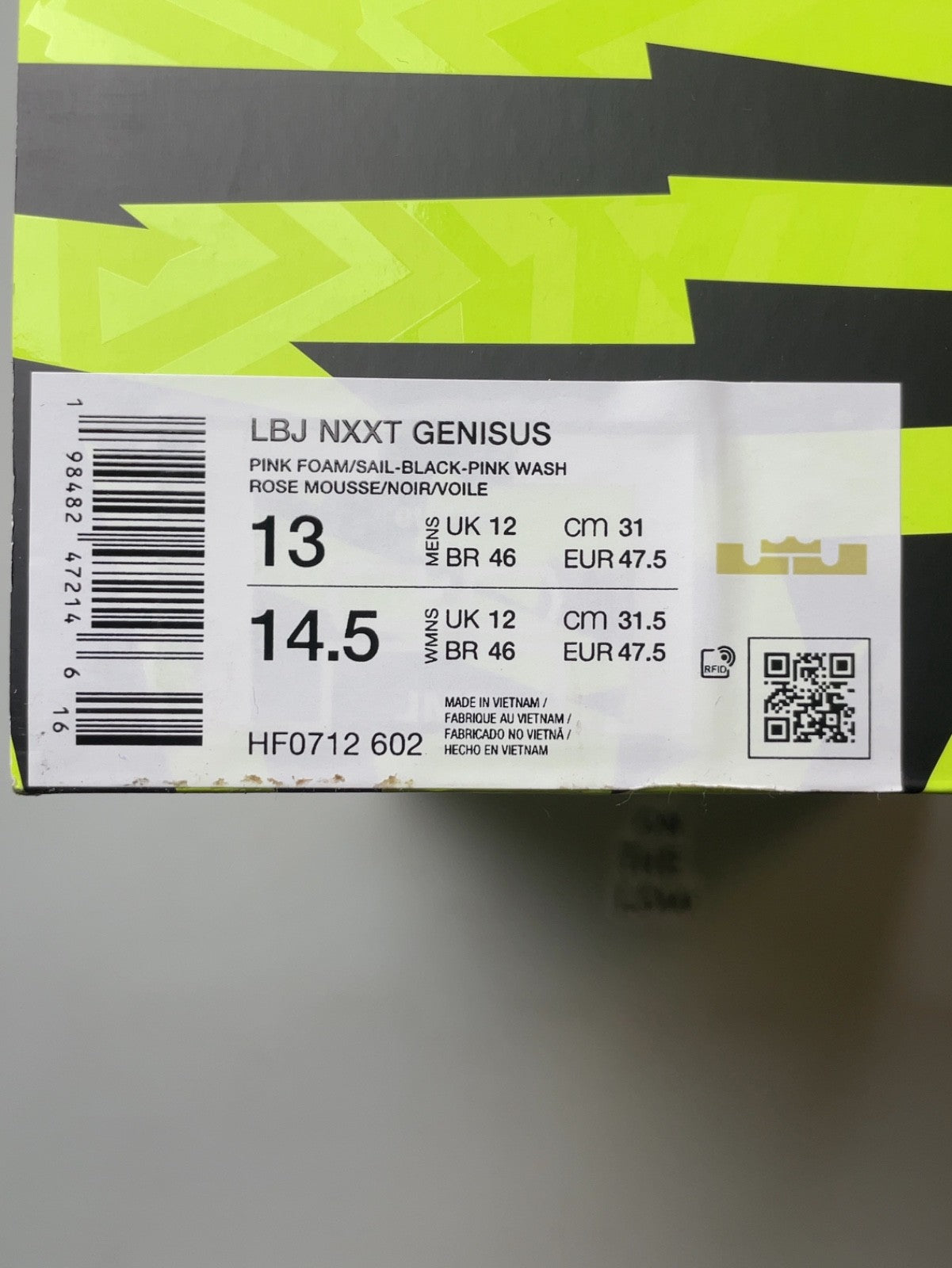 Nike Zoom LeBron NXXT Genisus Pink Foam Translucent | HF0712-602 | Size 13 M