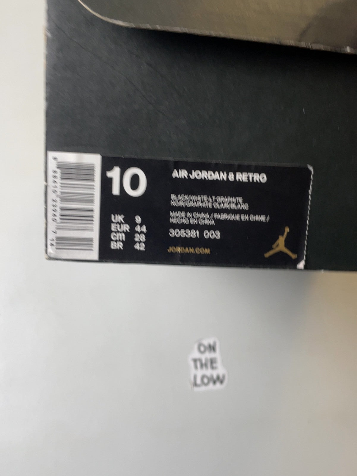 Air Jordan 8 Retro Chrome (2015) | 305381-003 | Size 10 Men's US