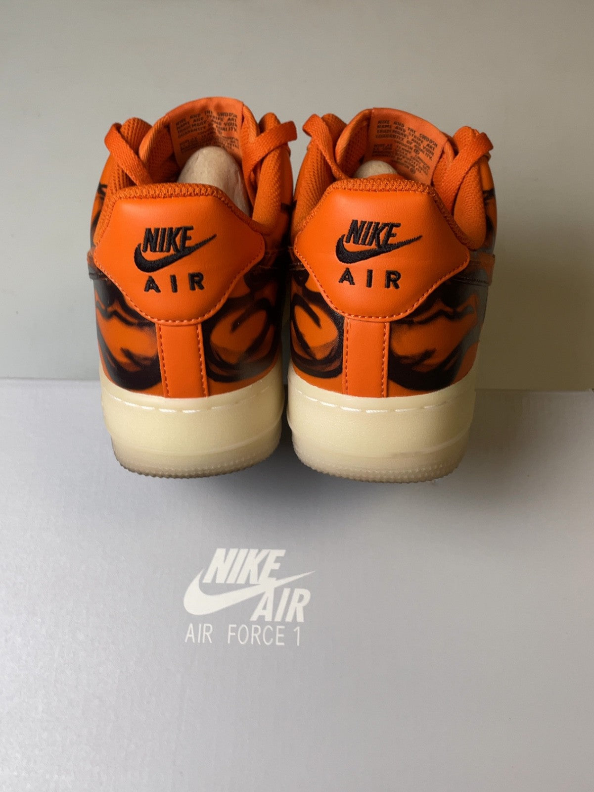 Nike Air Force 1 Low Orange Skeleton Halloween | CU8067-800 | Size 8.5 Men's US