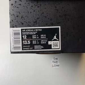 Air Jordan 4 Retro Thunder (2023) | DH6927-017 | Size 12 Men's US