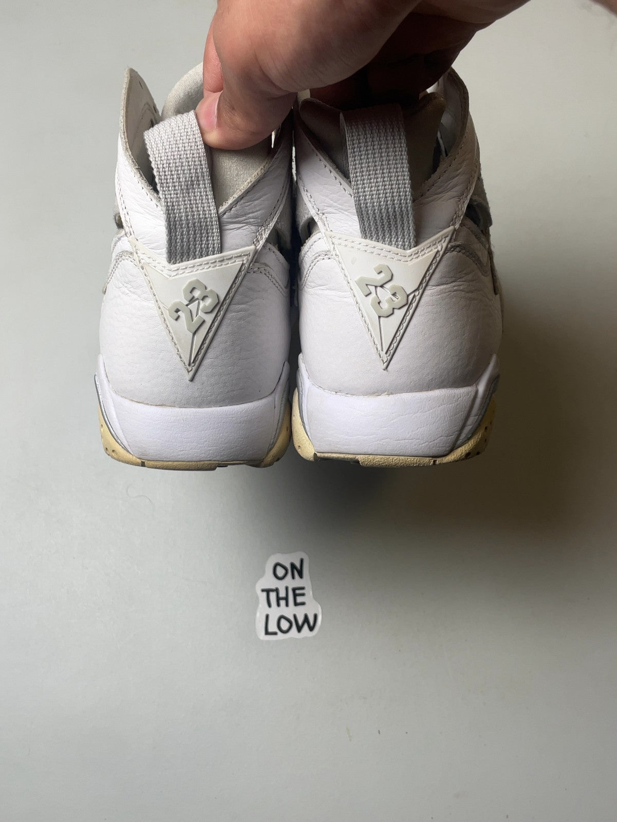 Nike Air Jordan 7 Retro Pure Platinum White Silver | 304775-120 | size 8 mens