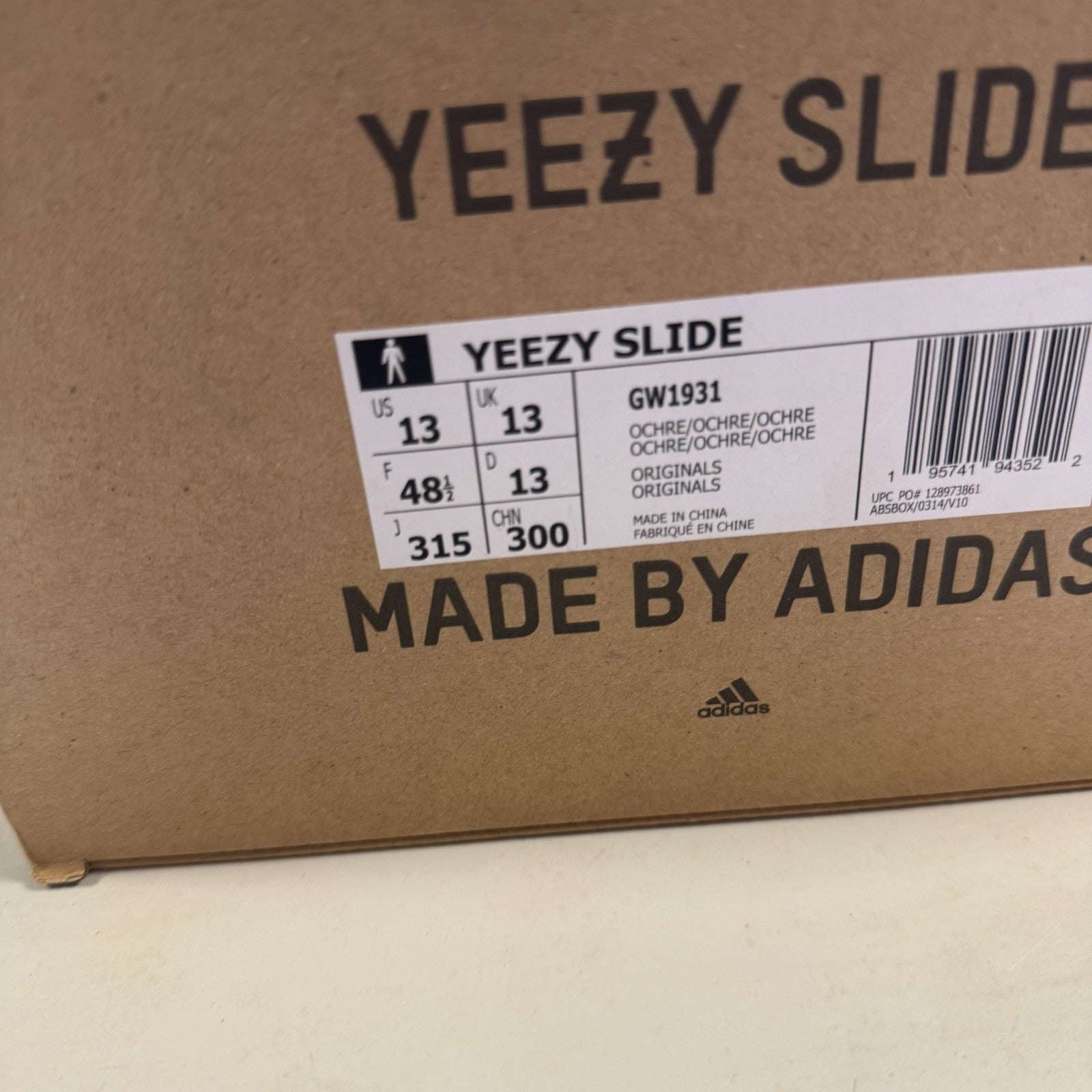 Adidas Yeezy Slide Ochre Tan Slides / Sandals | GW1931 | Size 13 mens US