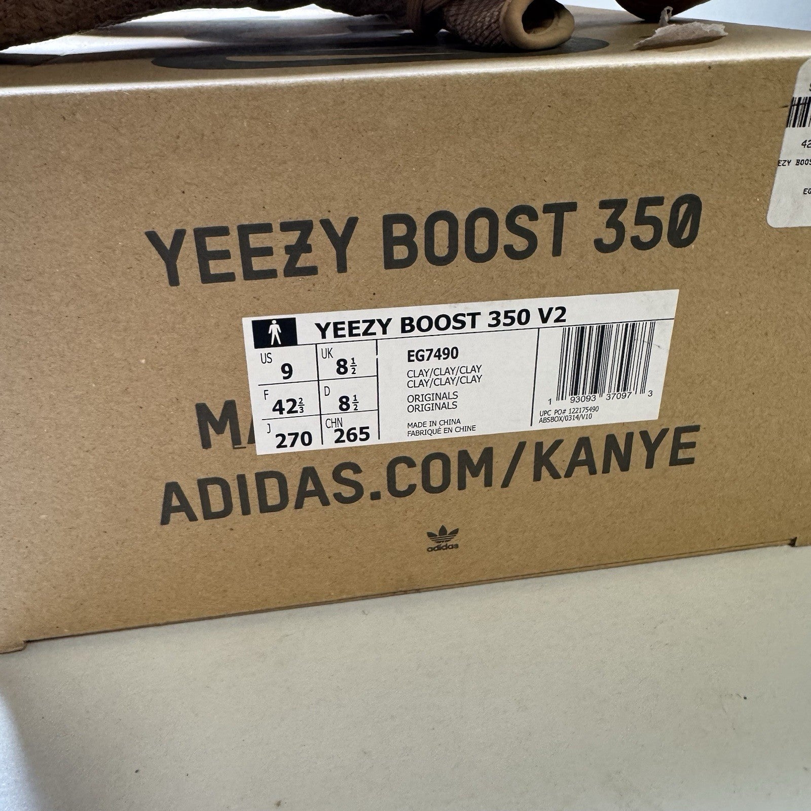 adidas Yeezy Boost 350 V2 Clay EG7490 | size 9 Mens US | SHIPS FAST!