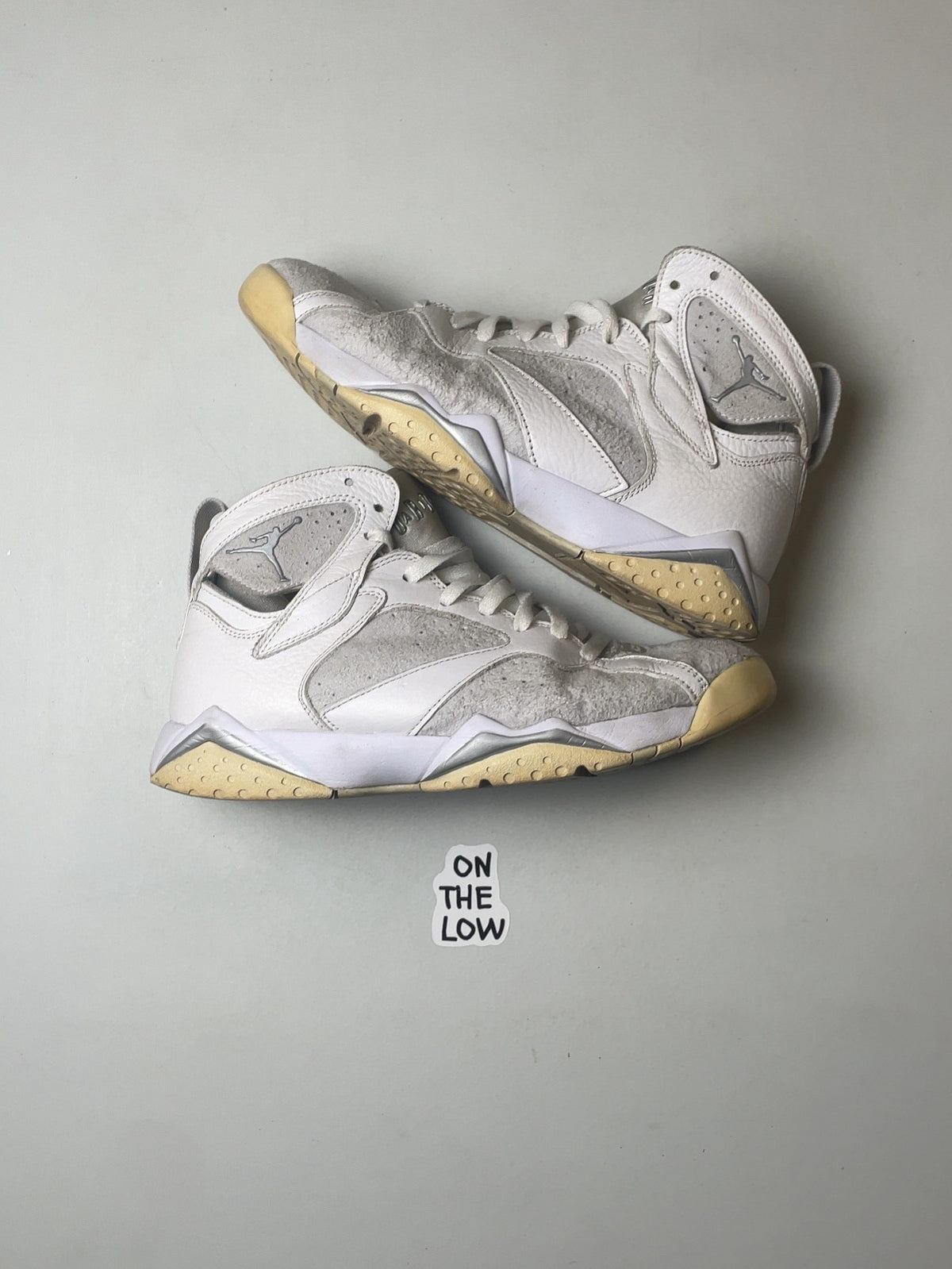 Nike Air Jordan 7 Retro Pure Platinum White Silver | 304775-120 | size 8 mens