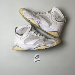 Nike Air Jordan 7 Retro Pure Platinum White Silver | 304775-120 | size 8 mens