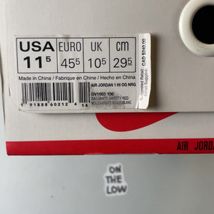 Air Jordan 1 Retro High Nigel Sylvester | BV1803-106 | Size 11.5 Men's US