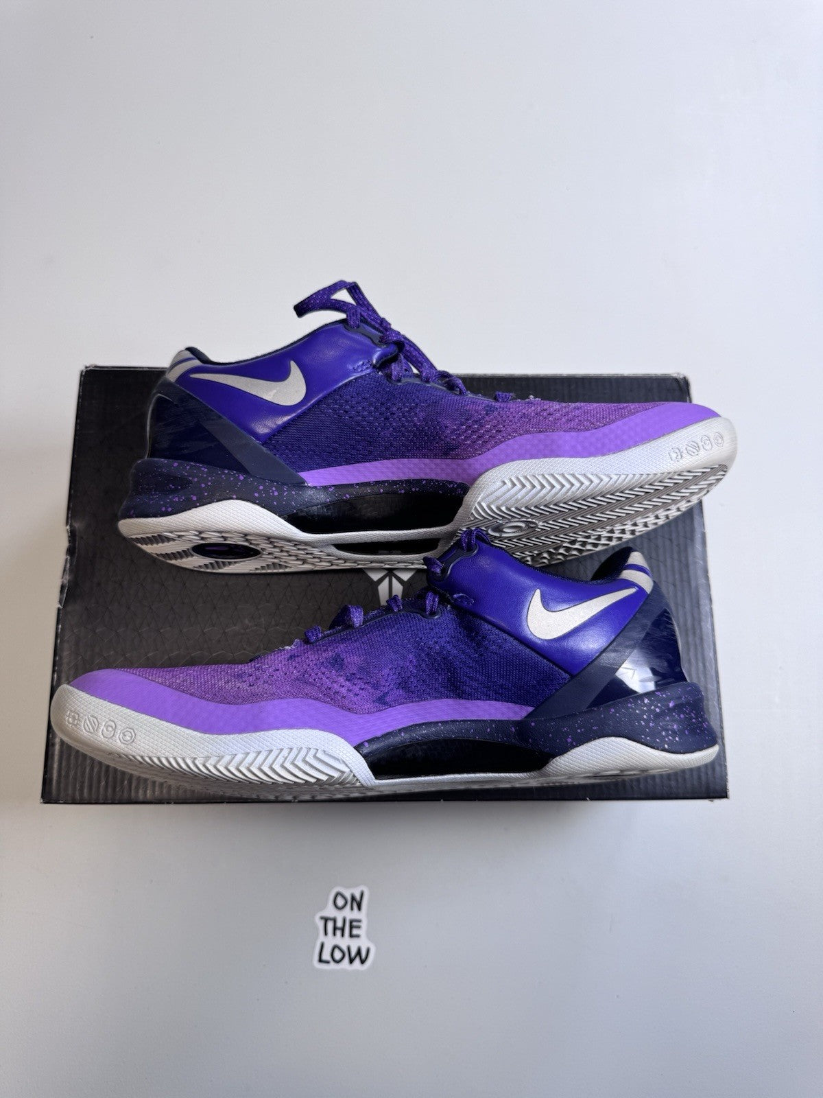 Nike Kobe VIII 8 Playoffs Purple Platinum | 555035-500 | Size 8 Mens US