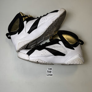 Air Jordan 7 Retro  Champagne White Black| 725093-140| Size 12 Mens US