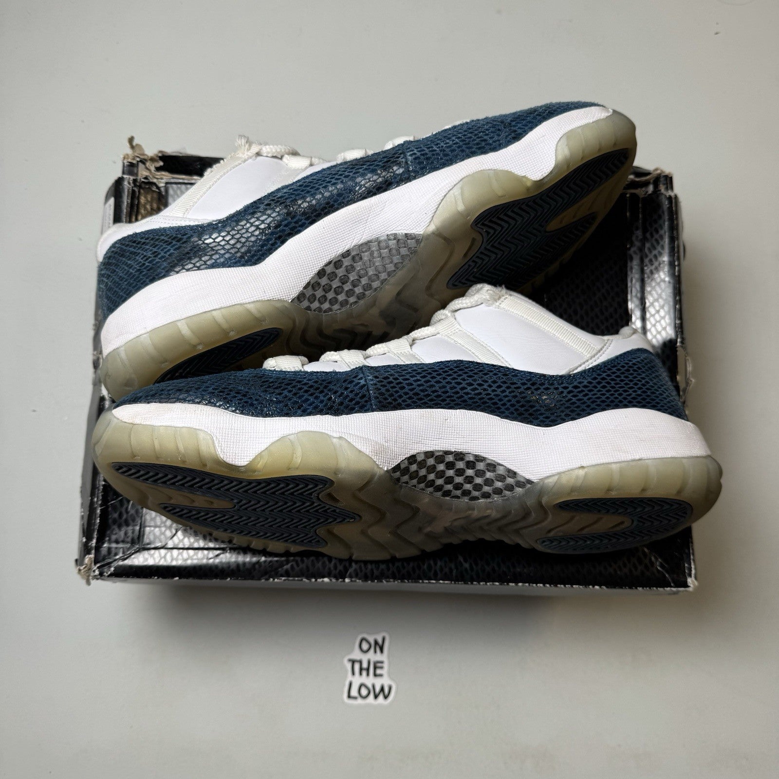 Jordan 11 Retro Low Navy Snakeskin | CD6846-102 | Size 11
