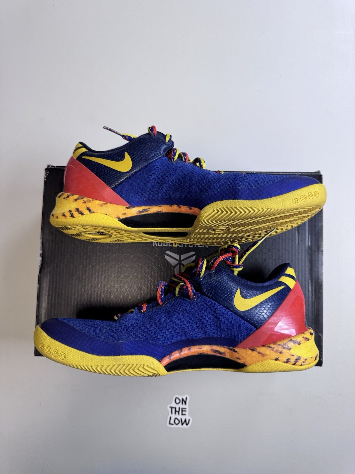 Nike Kobe 8 System Barcelona Tiger Blue Bball Shoes |  555035-402 | Size 8 Mens