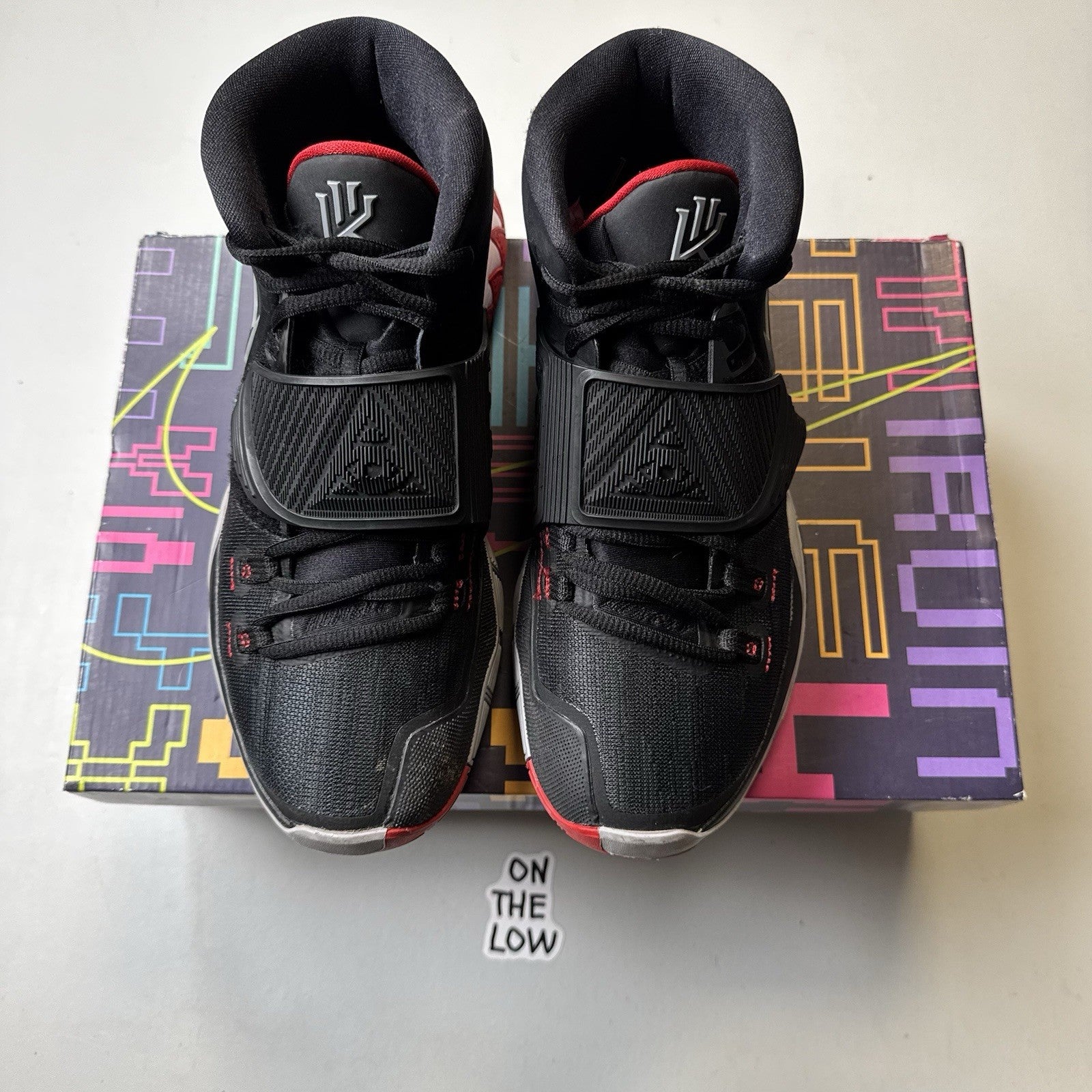 Nike Kyrie 6 Bred Black Cement Red | BQ4630-002 | Size 8.5 Mens US
