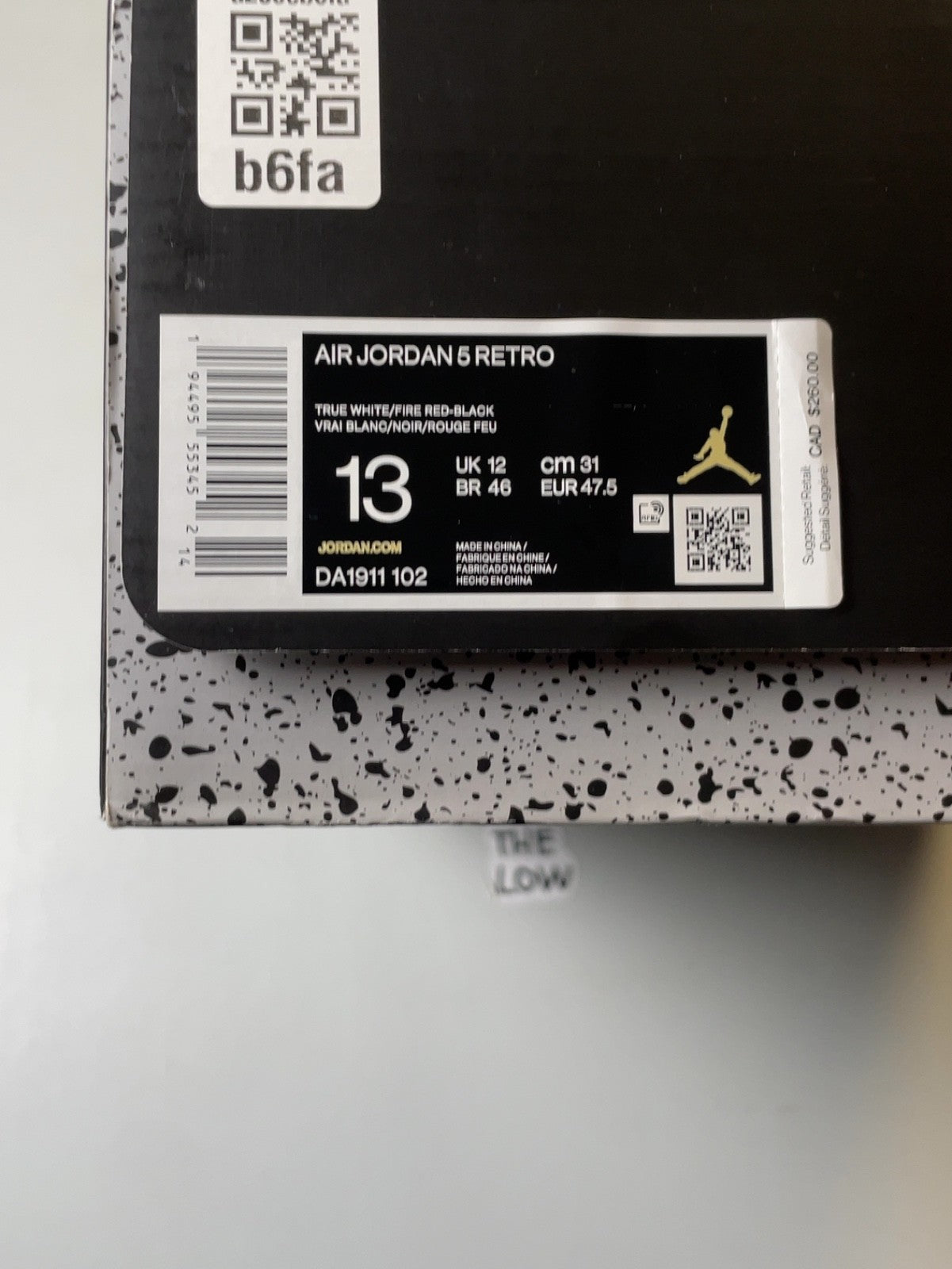 Air Jordan 5 Retro Fire Red Silver Tongue (2020) | DA1911-102 | Size 13 Men's US