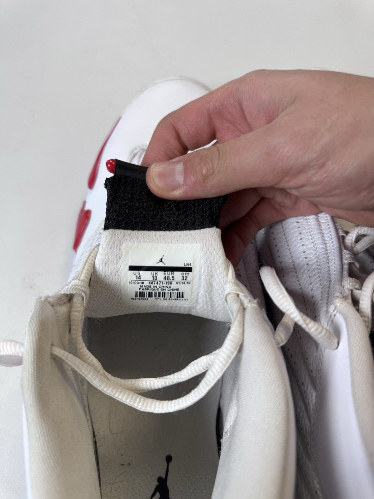 Air Jordan 14 Retro 2019 Rip Hamilton White Red |487471-100 | Size 14 Mens US