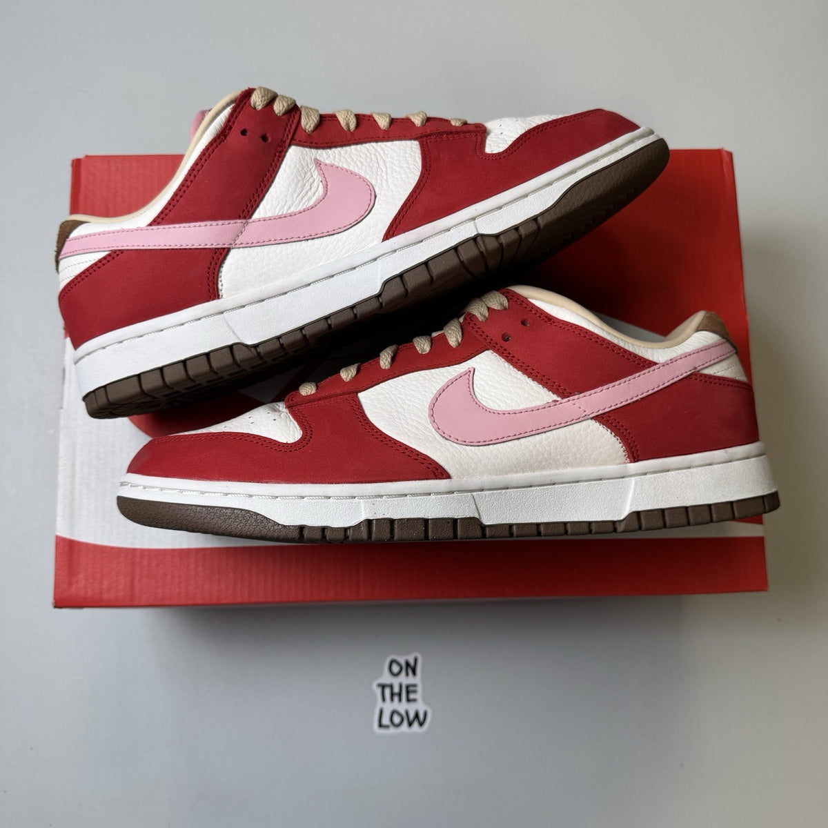 Nike Dunk Low PRM Bacon Valentines Day | FB7910-600 | Size 11W / 9.5 Mens US