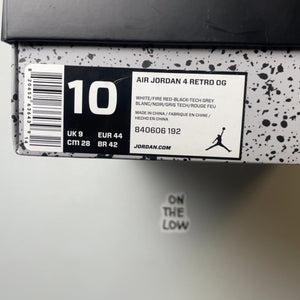 Air Jordan 4 Retro White Cement (2016) | 840606-192 | Size 10 Men's US