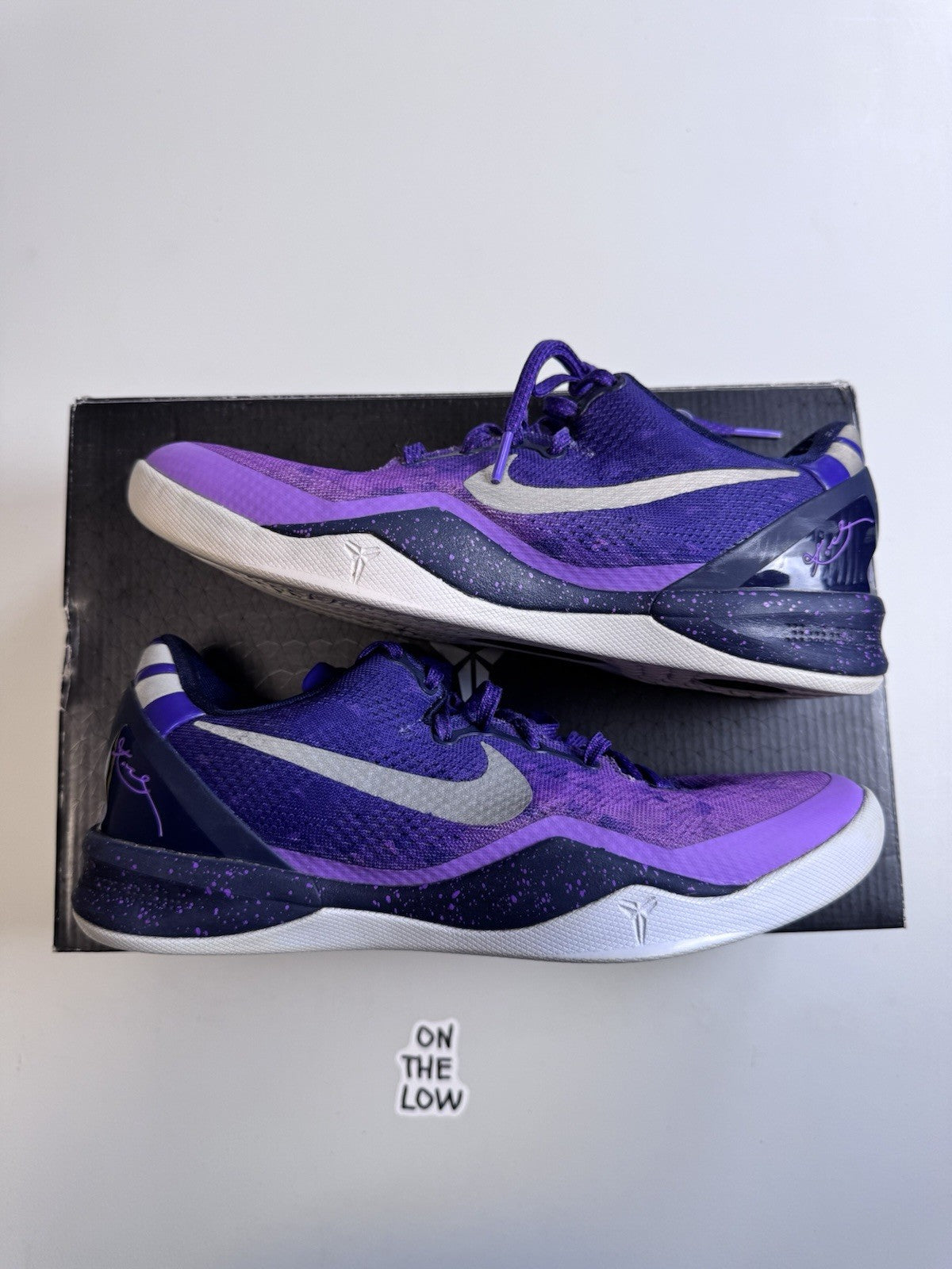 Nike Kobe VIII 8 Playoffs Purple Platinum | 555035-500 | Size 8 Mens US