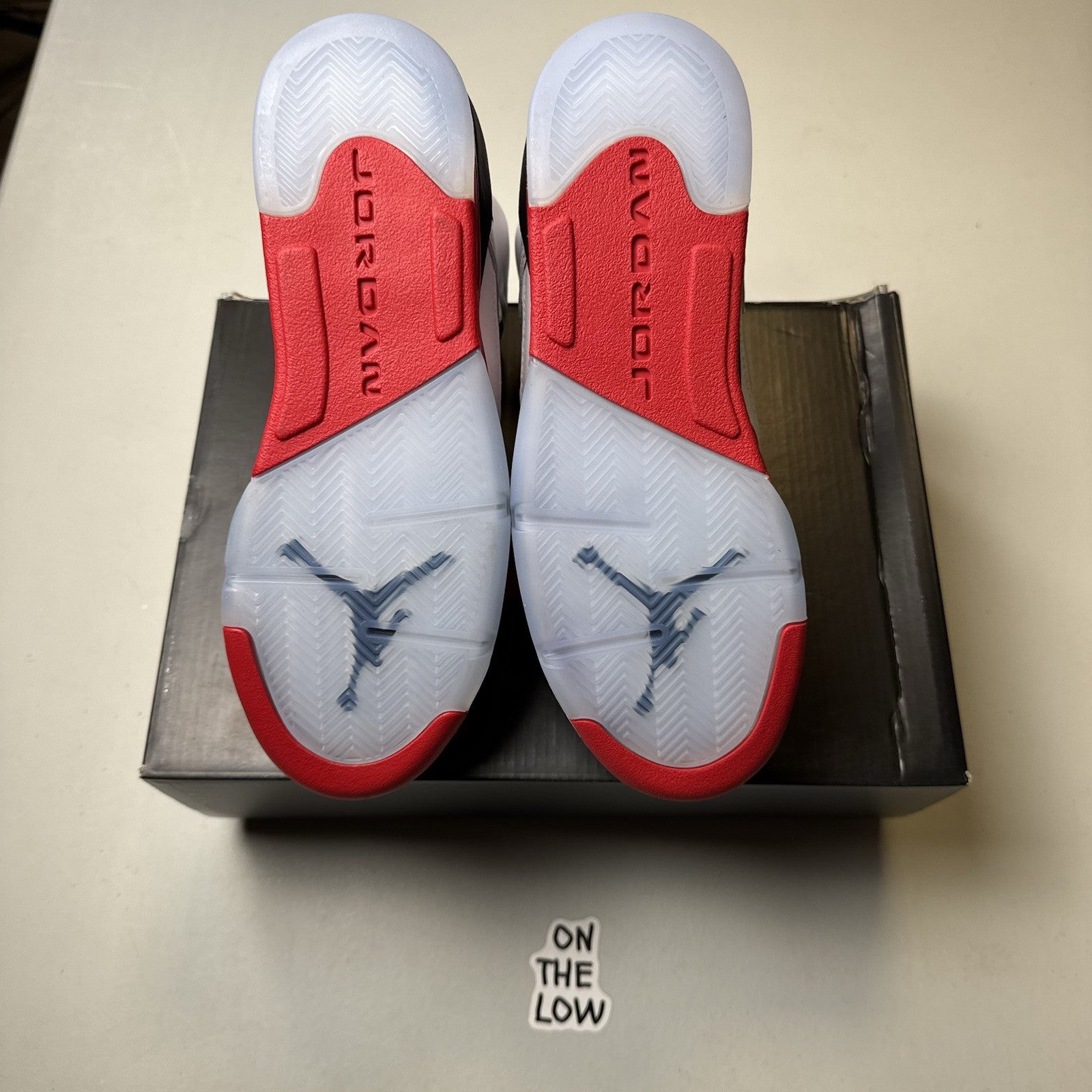 Jordan 5 Retro Fire Red Black Tongue 2025 GS | NEW | HQ7980-101 | Size 6Y/7.5W