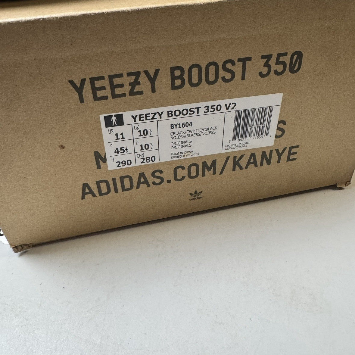 Adidas Yeezy Boost 350 V2 Core Black White | BY1604 | Size 11 mens