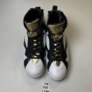 Air Jordan 7 Retro  Champagne White Black| 725093-140| Size 12 Mens US