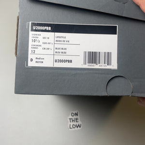 New Balance Abzorb 2000 Baby Blue | U2000PB | Size 10.5 Men's US