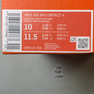 Nike Air Max Impact 4 Black Off Noir | DM1124-004 | Size 10/10.5 Men's US