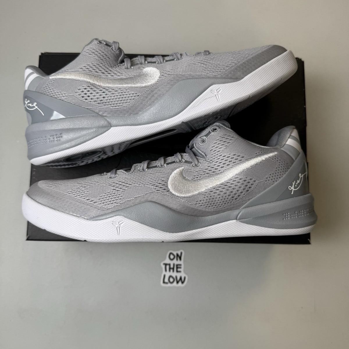 Nike Kobe 8 VIII Wolf Grey White FN0266 003 GS Size 6.5Y / Women’s Size 8 New