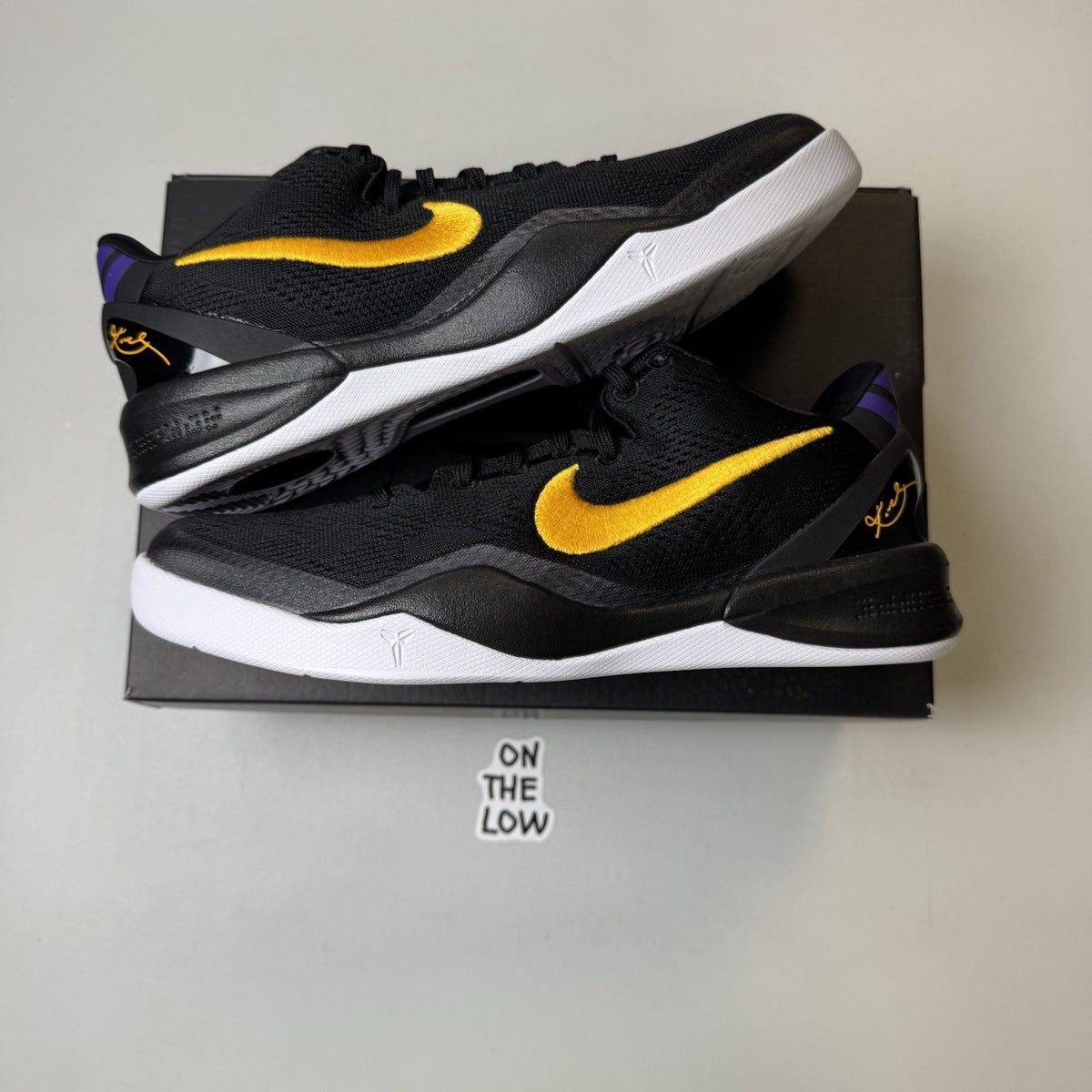 Kobe 8 Protro Black Lakers Away University Gold FN0266-002 | NEW | Size 6.5Y/8W