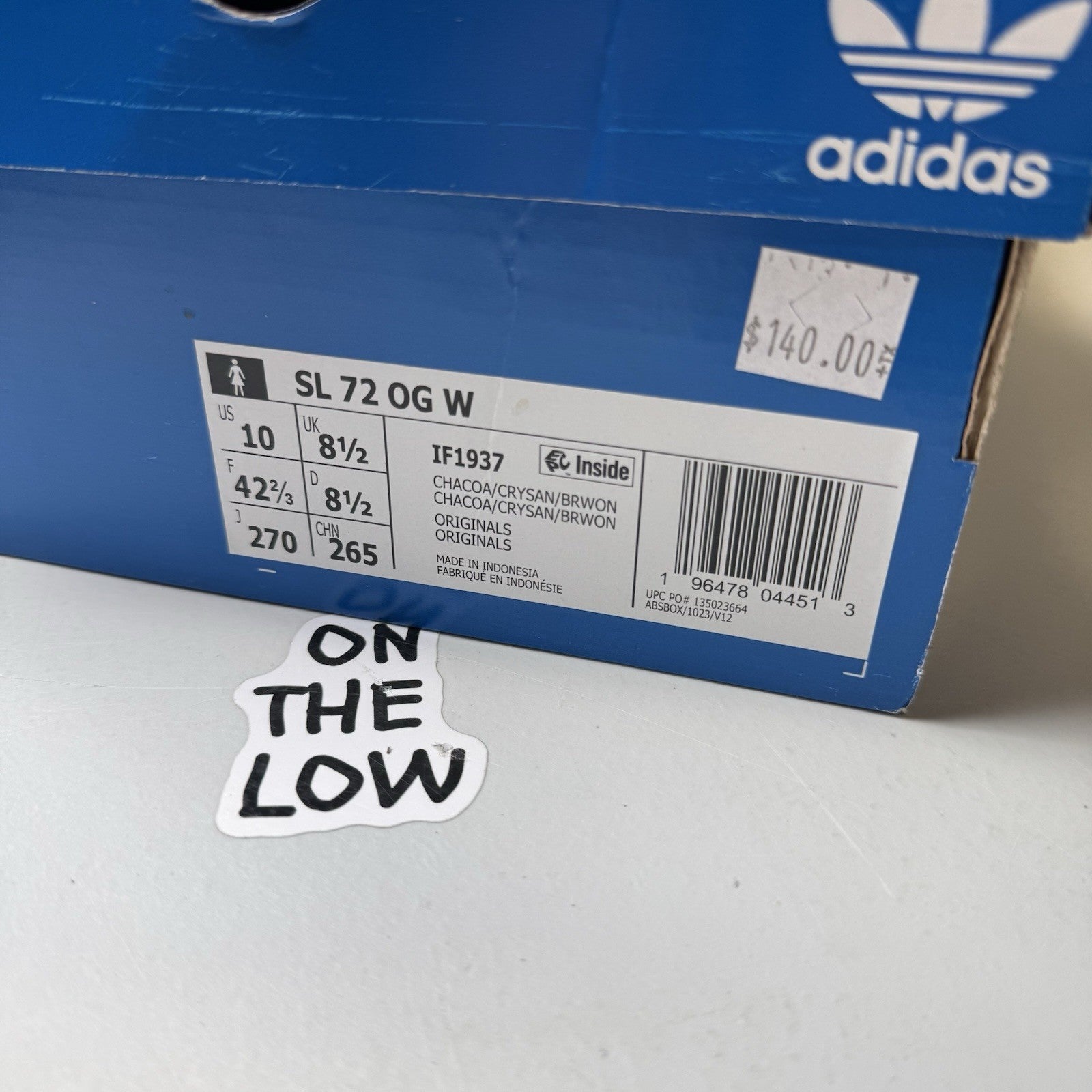 AdidasSL 72 OG Shoes 'Crystal Sand / Brown' - IF1937 | Size 10 women’s | NEW