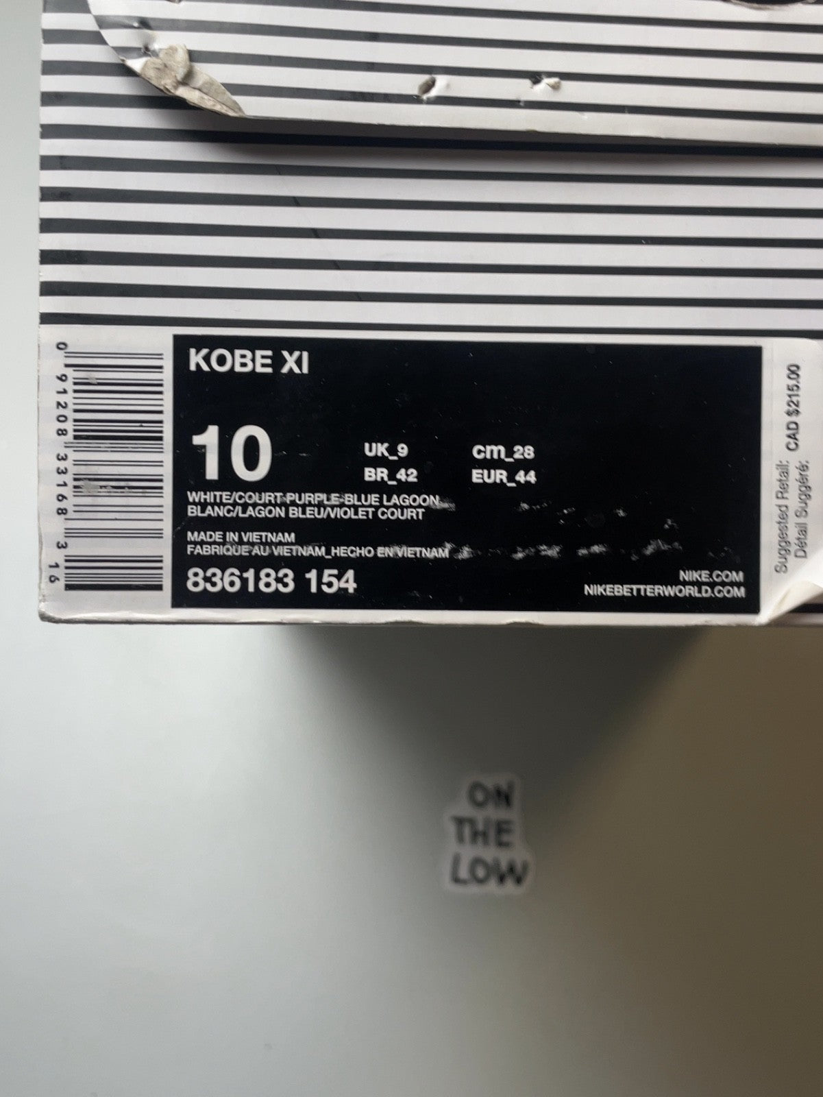 Nike Kobe 11 Lower Merion | 836183 | Size 10 Men's US