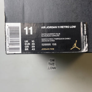 Air Jordan 11 Retro Low University Blue (2017) | 528895-106 | Size 11 Men's US