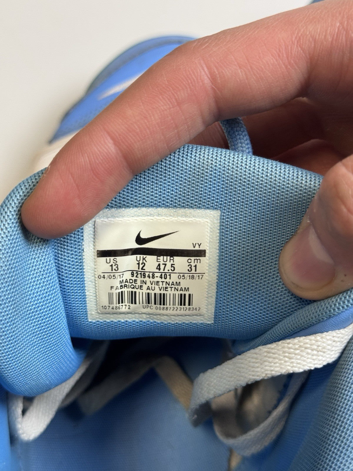 Nike Air More Uptempo University Blue UNC | 921948-401 | Size 13 Mens US