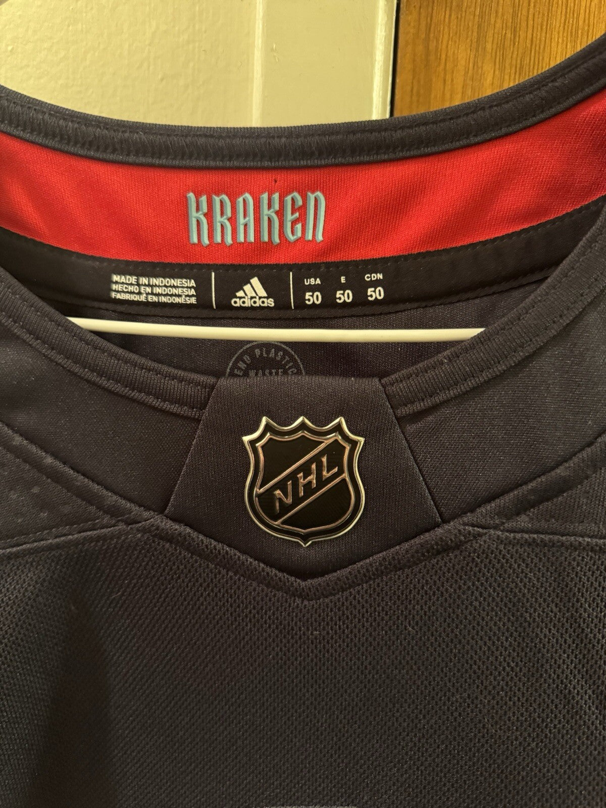 Adidas Men's Seattle Kraken Navy Blue Home Authentic Jersey GT5562 NWT | size 50