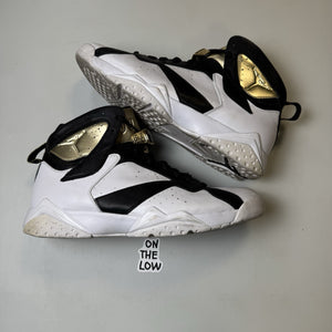 Air Jordan 7 Retro  Champagne White Black| 725093-140| Size 12 Mens US