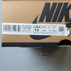 Jordan 1 High Zoom Air CMFT Black Chile Red | CT0978-006 | Size 10 Men's US