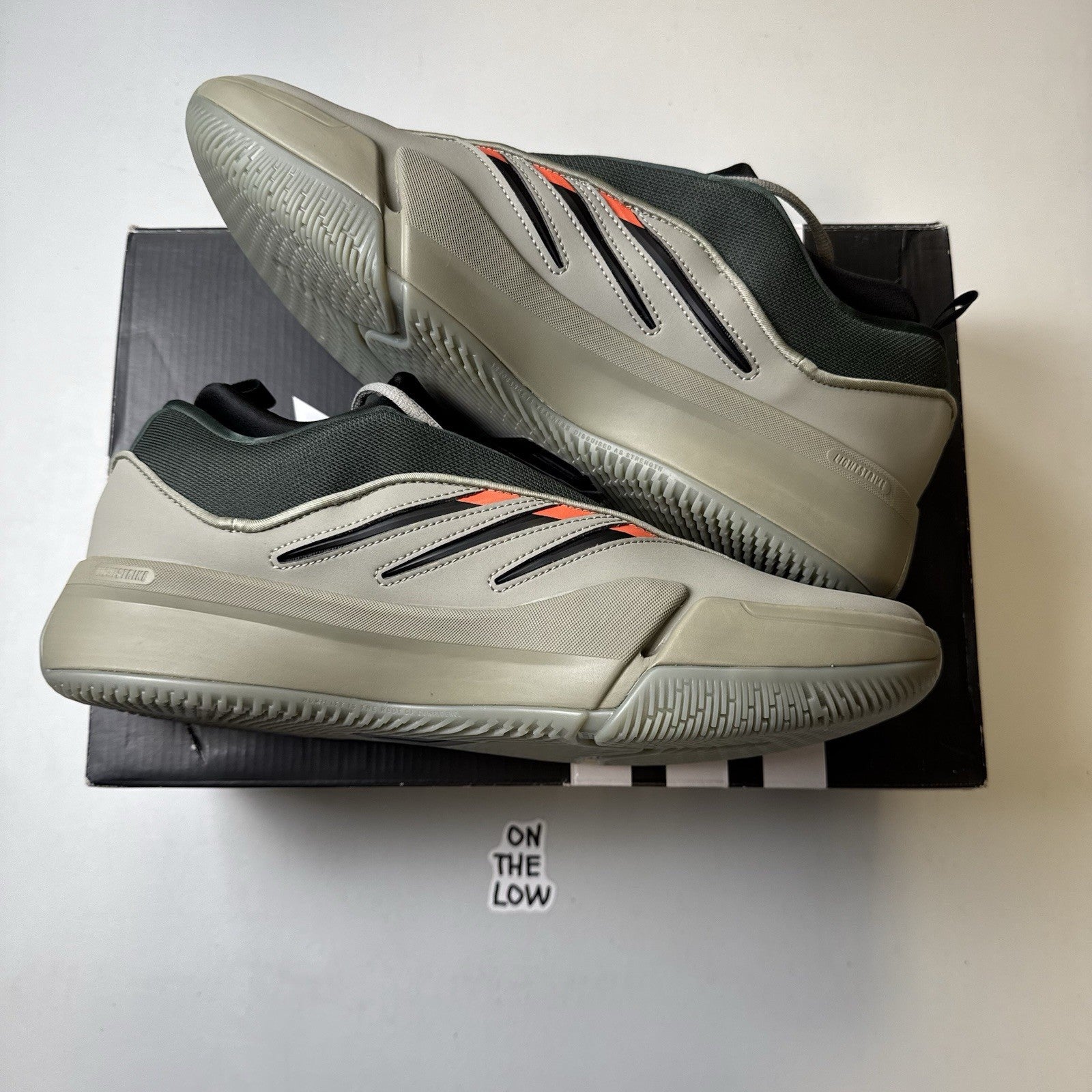 Adidas Dame 9 Low Silver Pebble Light Sage Black | NEW | JI1939 | size 12.5 mens