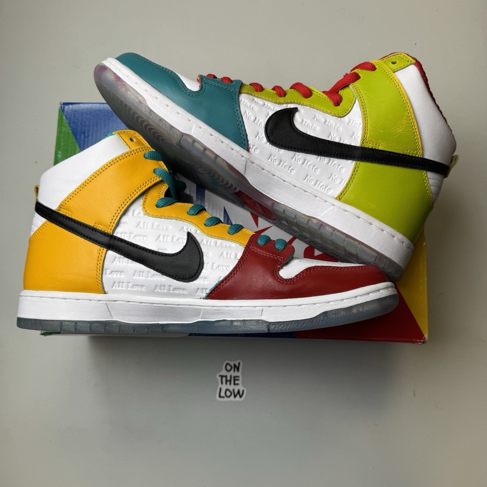 Nike SB Dunk High froSkate All Love No Hate |Size 13 Mens | NEW | FAST SHIP!