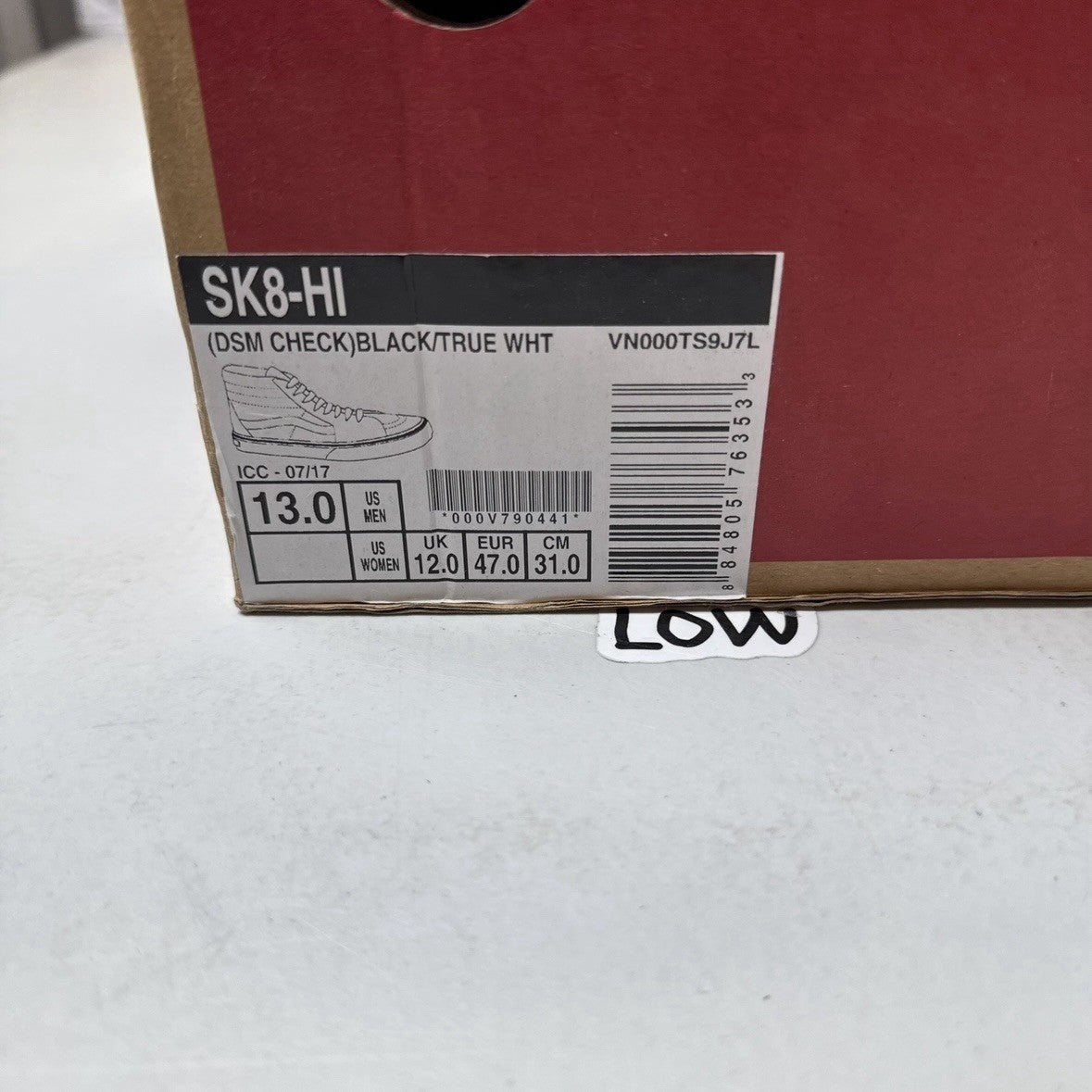 Vans Sk8 Hi DSM Checkerboard Black White | VN000TS9J7L | NEW | Size 13 mens