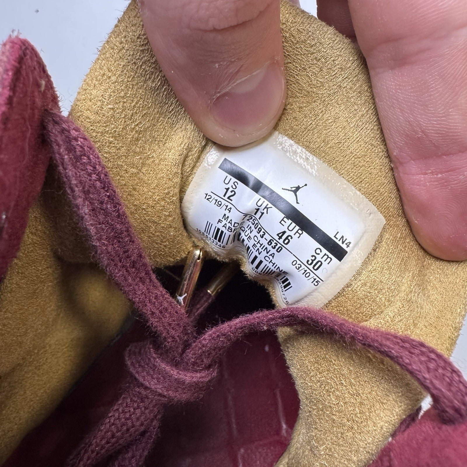Air Jordan 7 Retro Cigar 2015 Maroon Burgundy Gum | 725093-630 | Size 12 Men’s