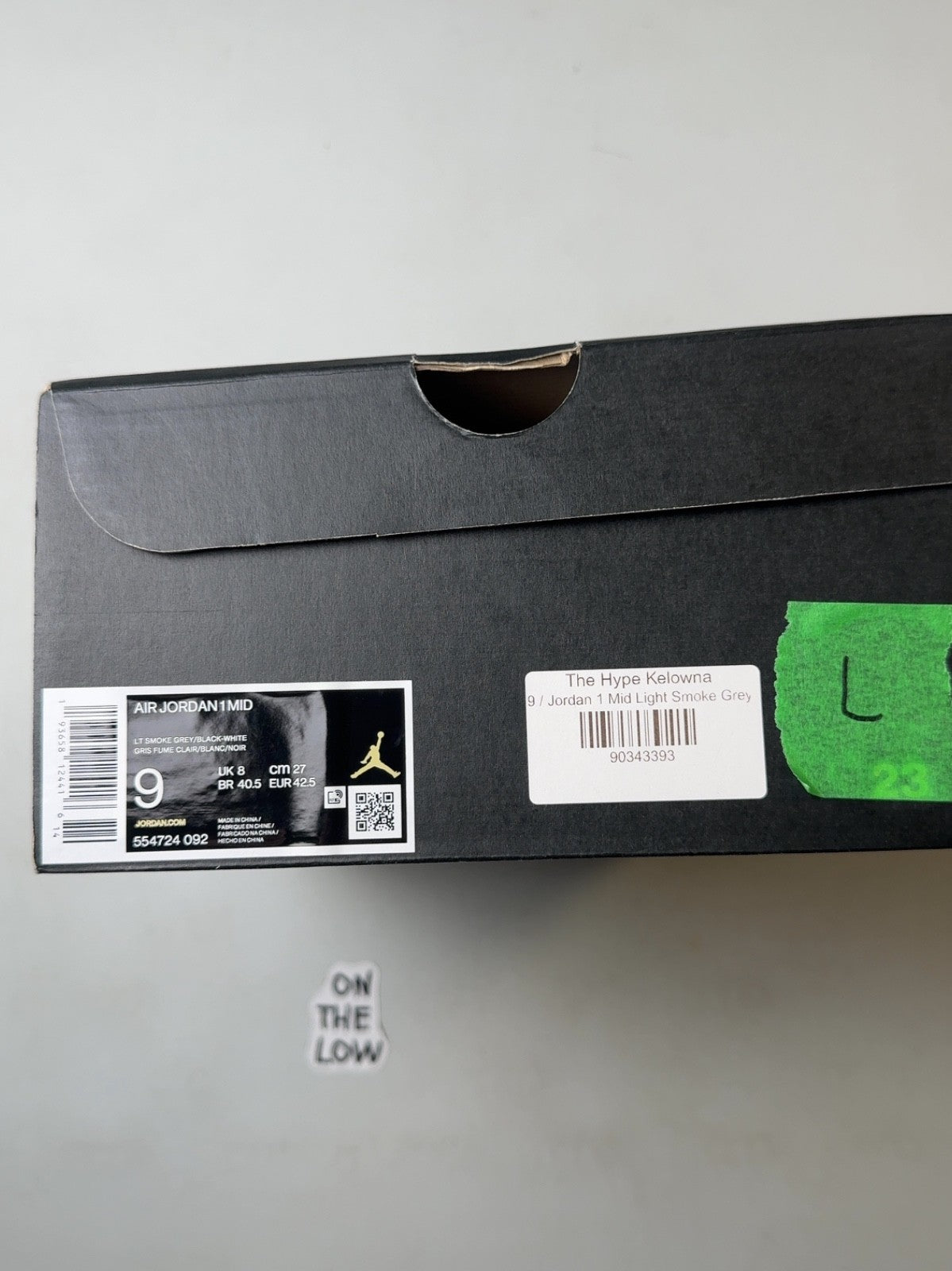 Air Jordan 1 Mid Light Smoke Grey | 554724-092 | Size 9 Men's US *READ DESC*