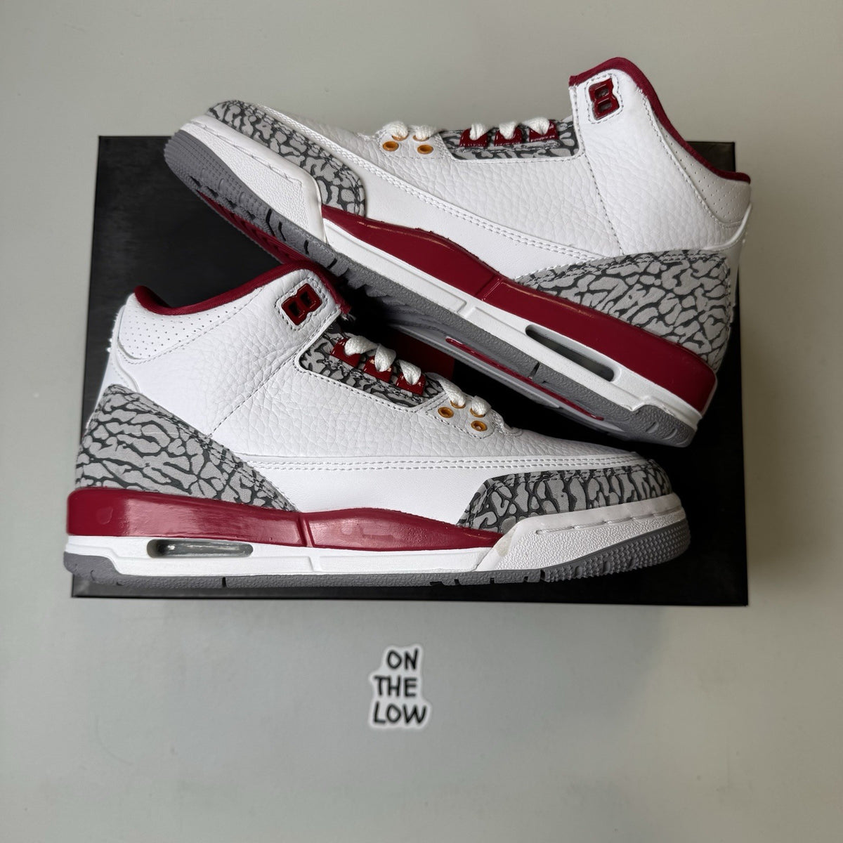Nike Air Jordan 3 Retro White Cardinal Red | 398614-126 | NEW | Size 5Y/6.5W