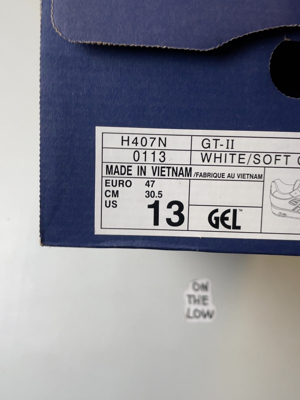 Asics Gel GT-II White Grey Sea Foam | H407N0113 | Size 13 Men's US