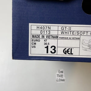 Asics Gel GT-II White Grey Sea Foam | H407N0113 | Size 13 Men's US