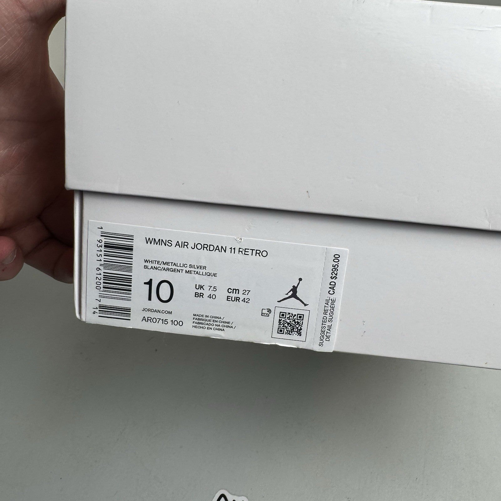 Air Jordan 11 Retro Vast Grey Metallic | AR0715-100 | Size 10 W