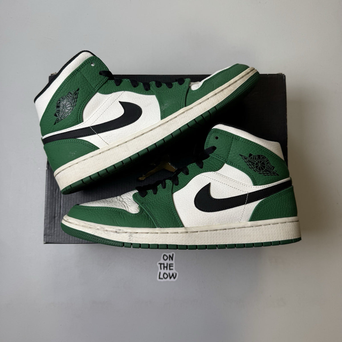 Nike Air Jordan 1 Mid Pine Green White | 852542-301 | Size 10 Mens US