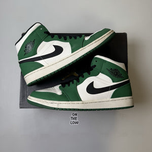 Nike Air Jordan 1 Mid Pine Green White | 852542-301 | Size 10 Mens US