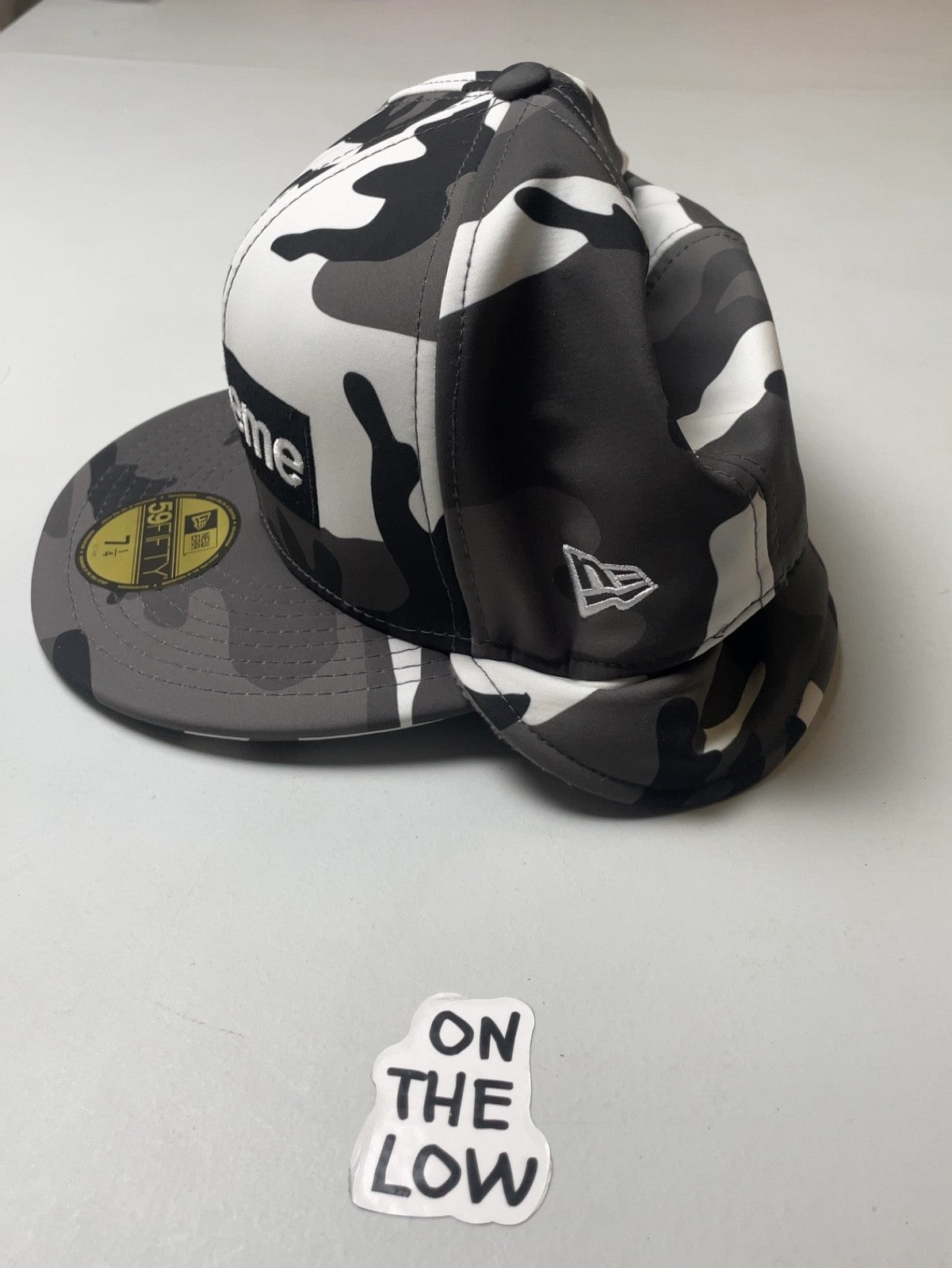 Supreme MLB Teams Box Logo New Era 59Fifty Snow Camo Baseball Cap