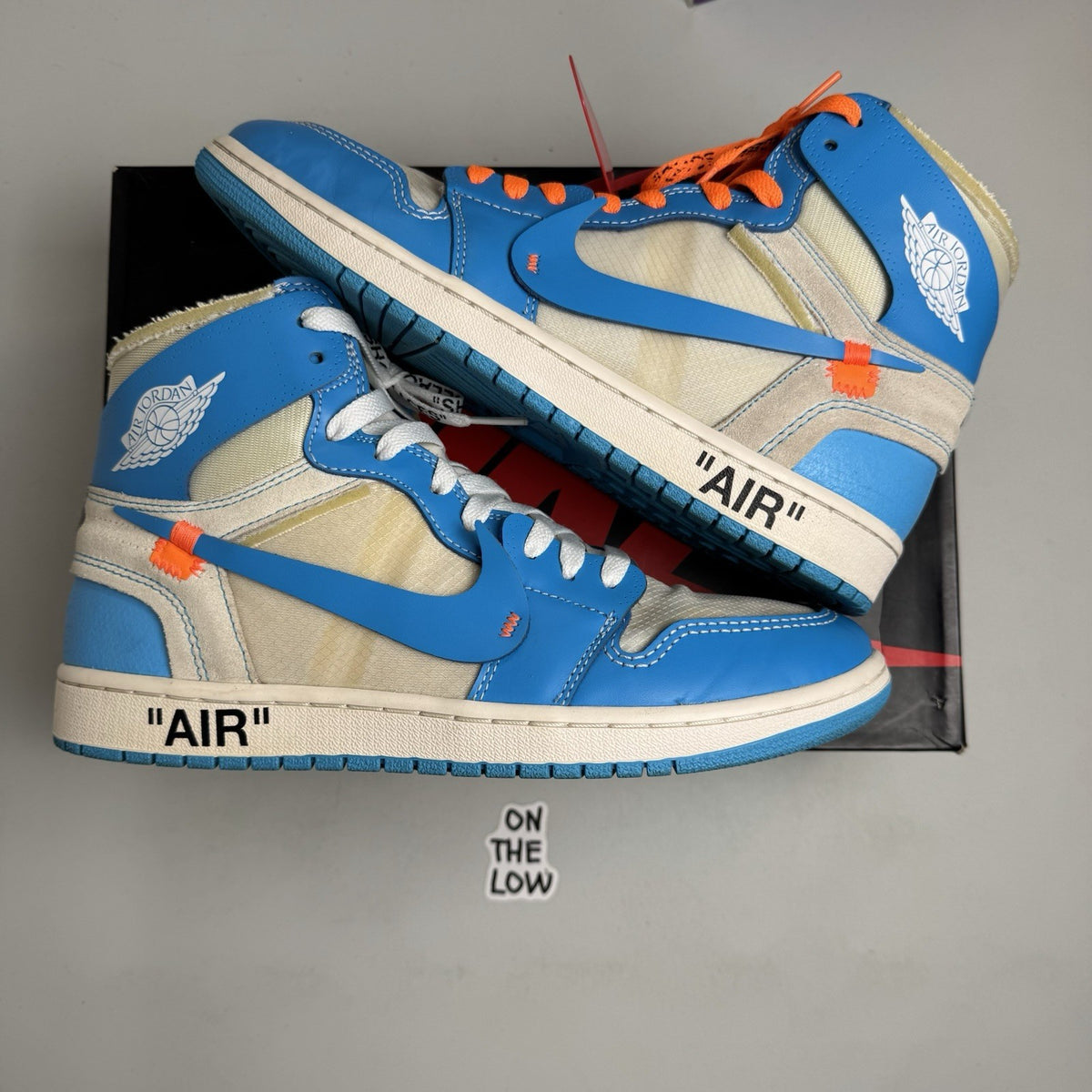 Jordan 1 Retro High Off-White UNC University Blue | AQ0818-148 | Size 10