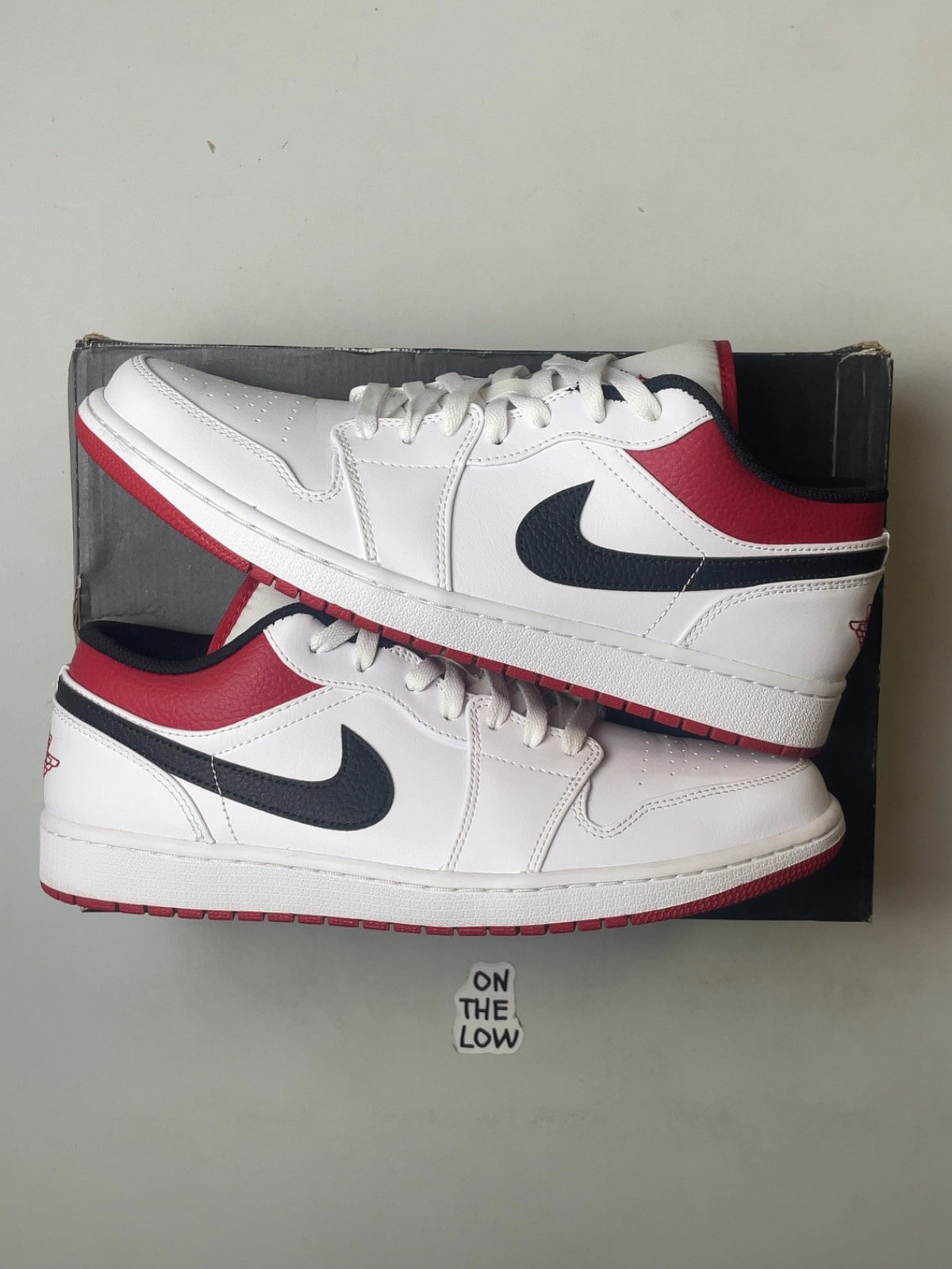 Air Jordan 1 Low White University Red Black | 553558-118 | Size 12 M US *MINT*